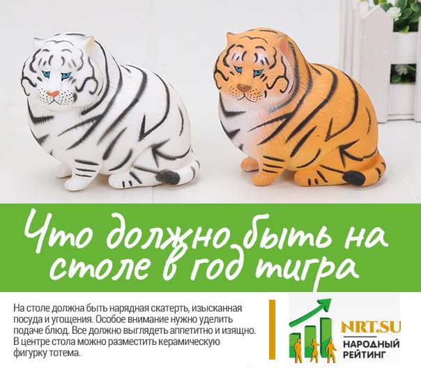 Что должно быть на столе в год Тигра 2022